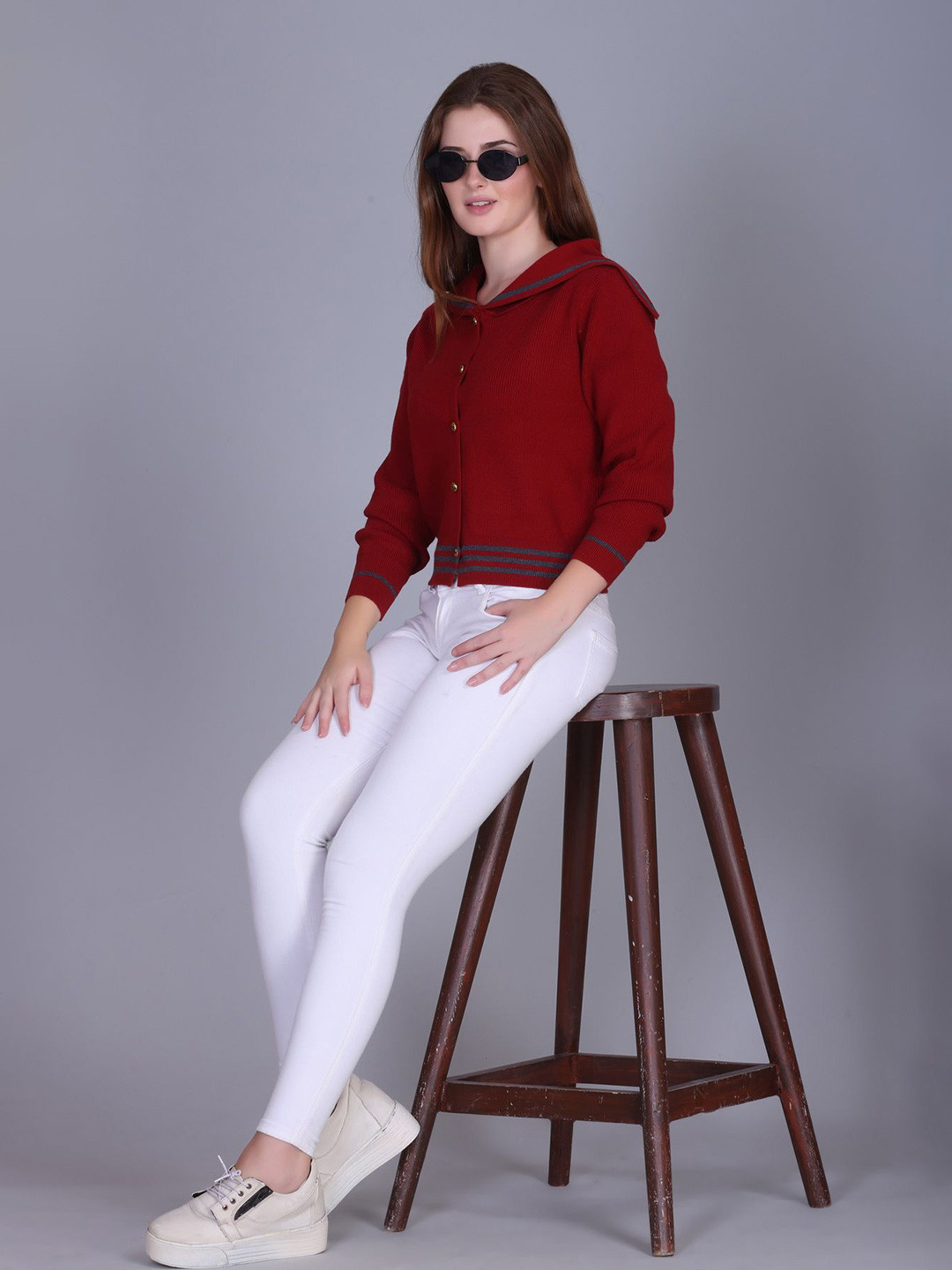 The Roadster Lifestyle Co Nautical-Inspired Ribbed Black Cardigan
