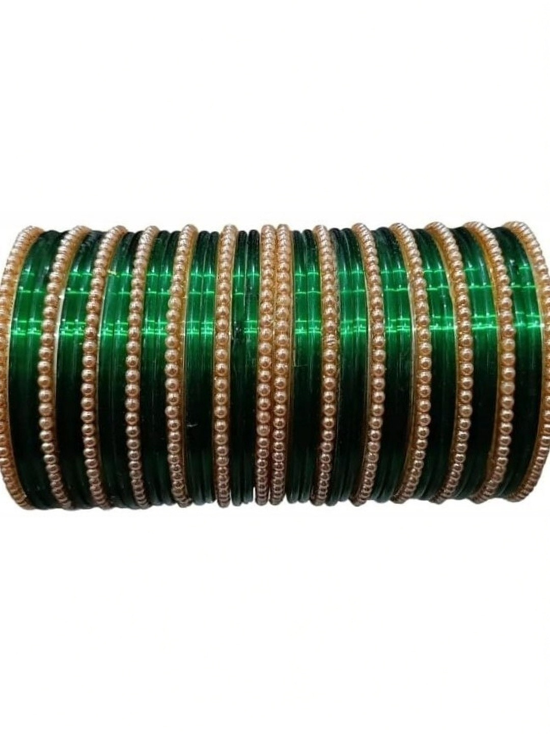 Adiba Fashion Factory Set Of 38 Glass Artificial Beads Bangles