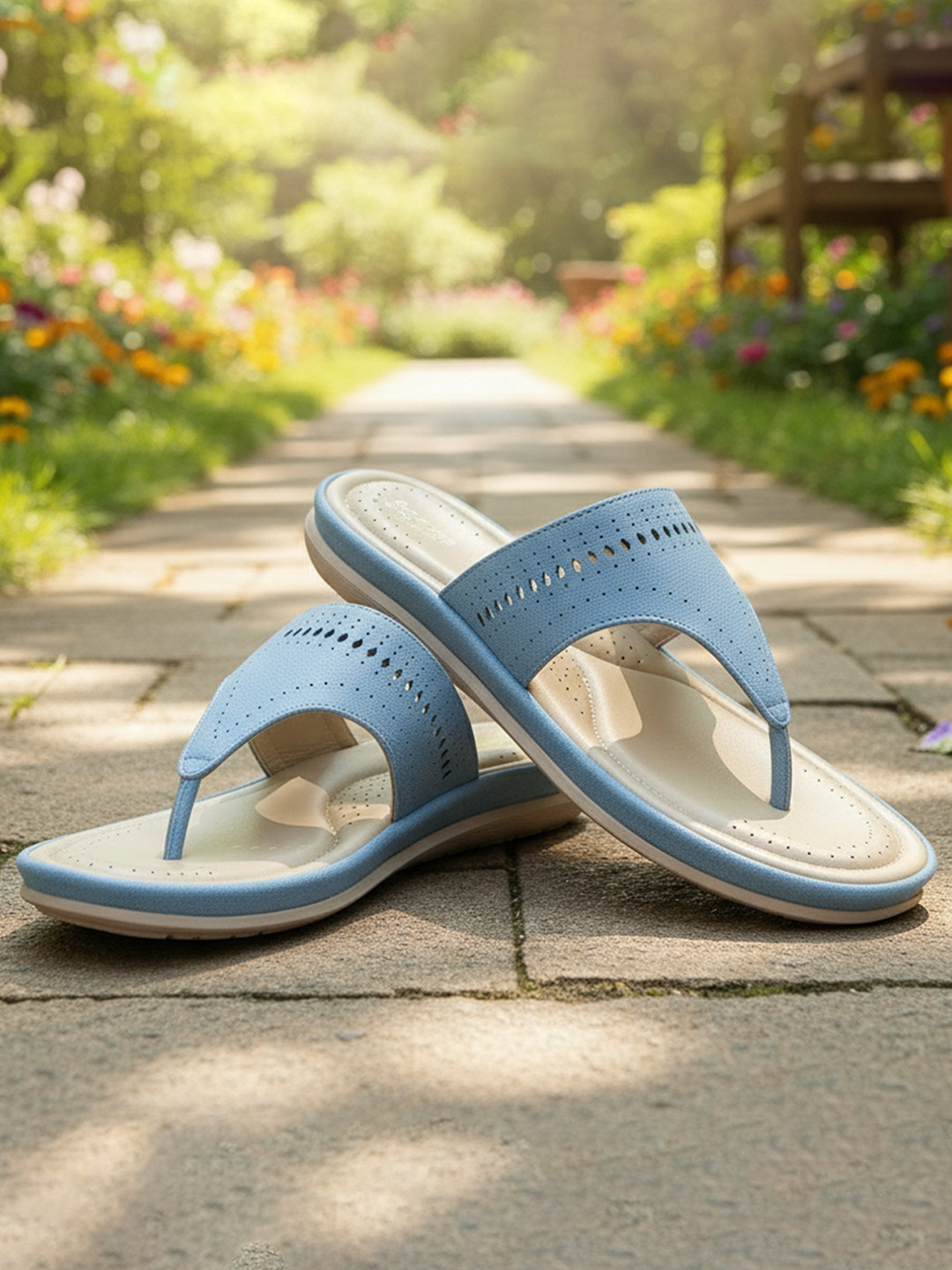 DOCTOR EXTRA SOFT Memory Foam Stylish Open Toe Flats