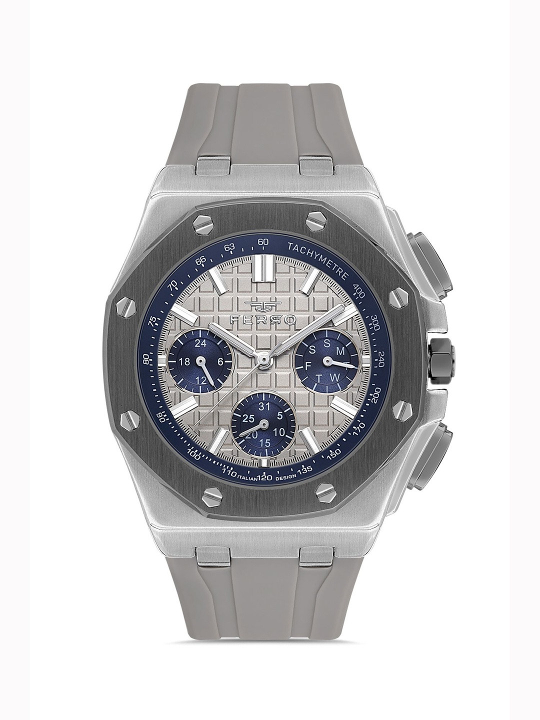 Ferro Men Brass Dial & Straps Analogue Watch FM43001D-V