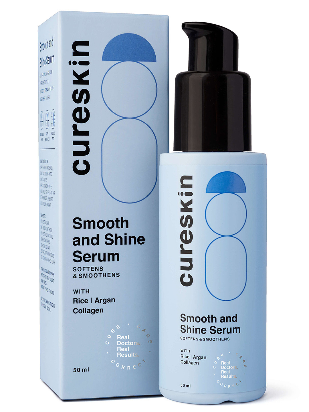 Cureskin Smooth and Shine Hair Serum With Rice & Argan Collagen - 50 ml