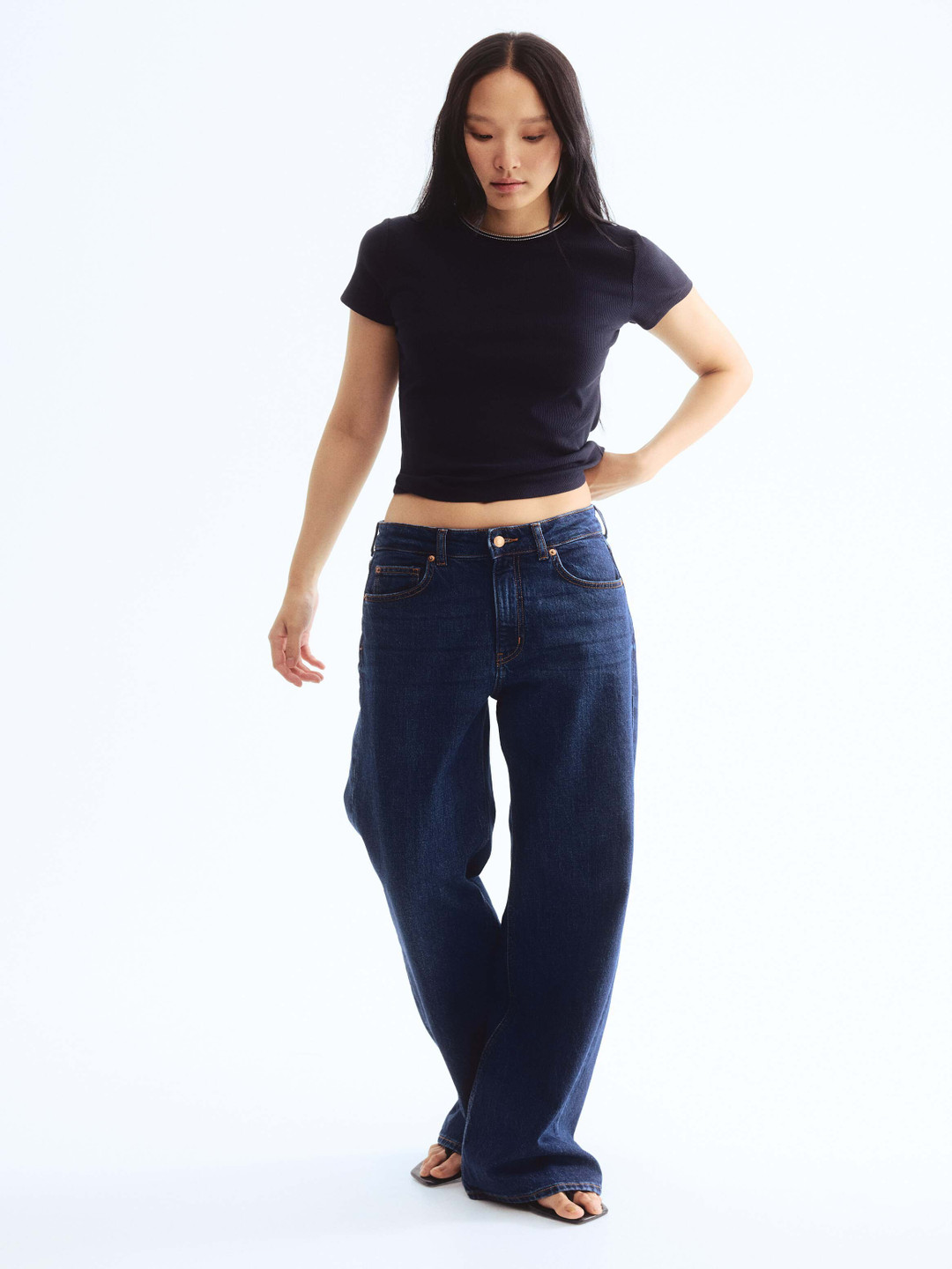 H&M Rib-Knit T-Shirt