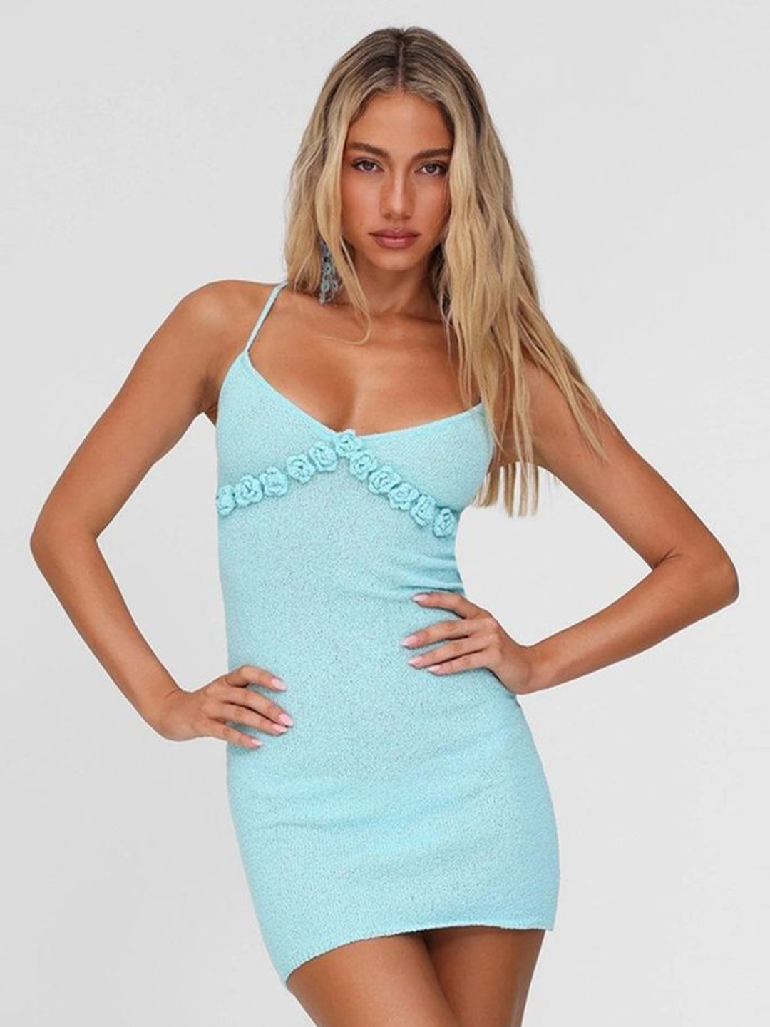 LULU & SKY Applique Bodycon Mini Dress