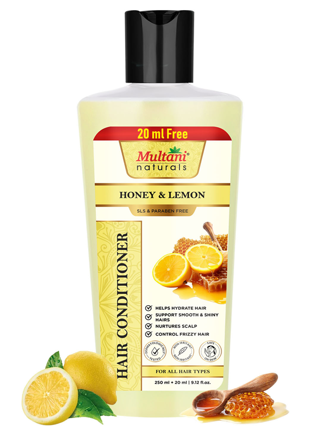 Multani Naturals Honey & Lemon Hair Conditioner For Nourish, Strengthen & Shine - 250 ml