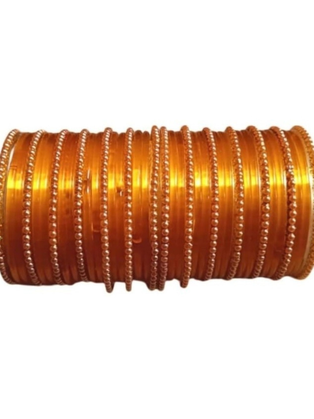 Adiba Fashion Factory Gold Glass Artificial Stones & Beads Bangle