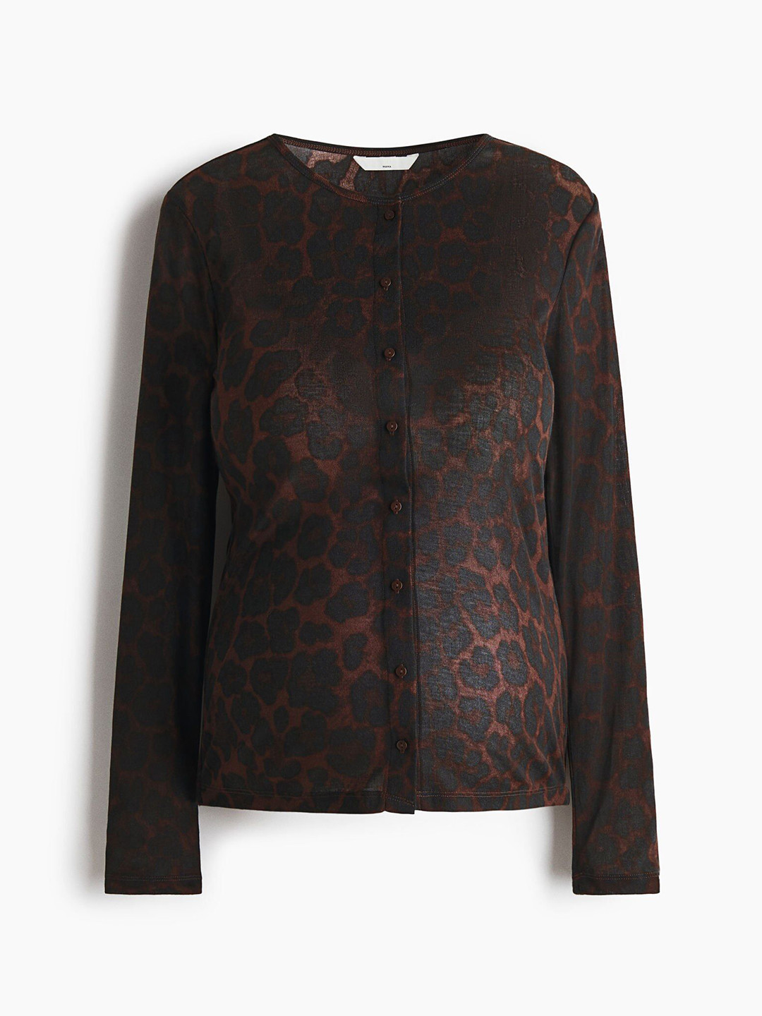 H&M MAMA Fine-Knit Button-Front Top