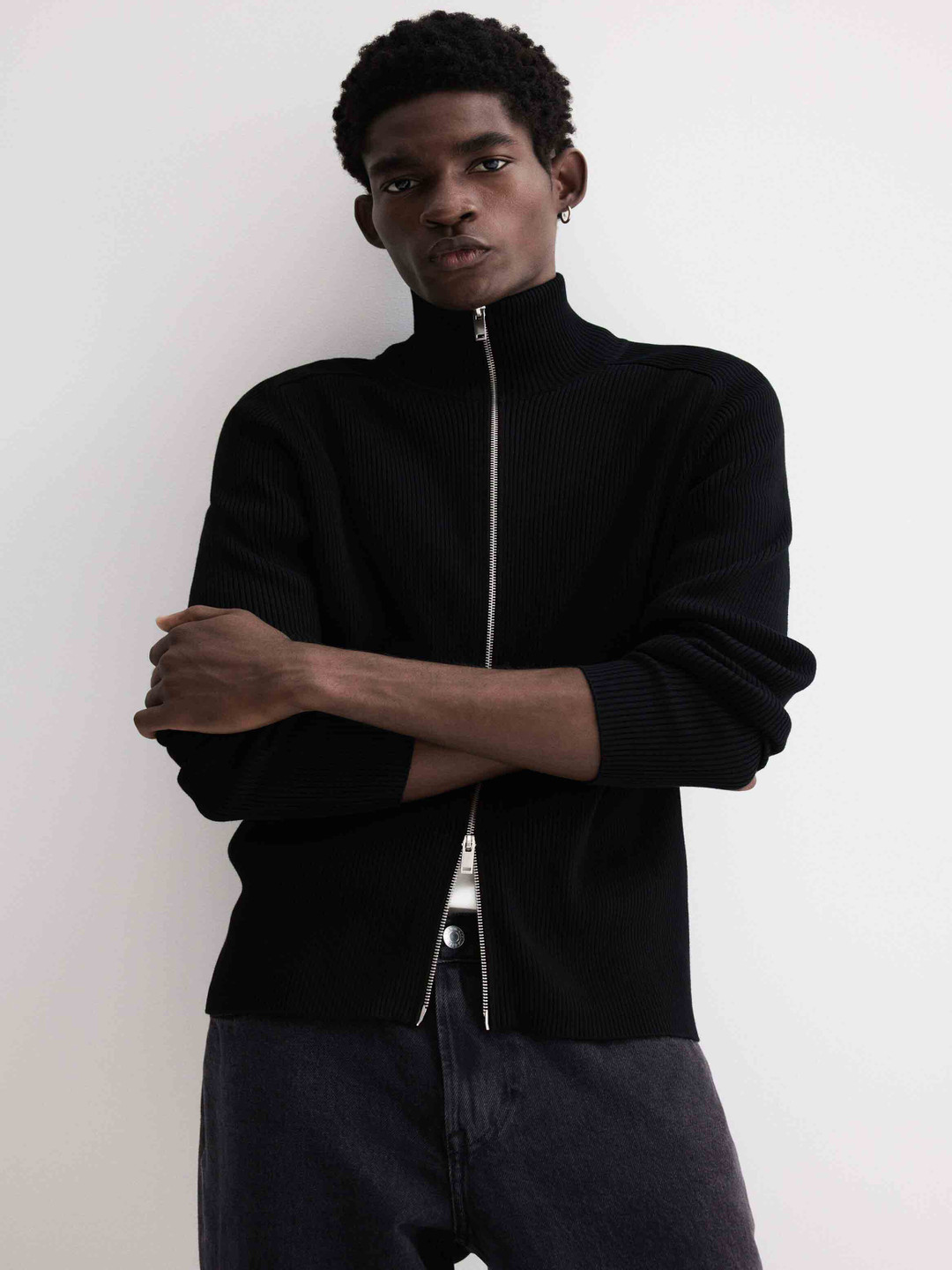 H&M Slim Fit Zip-Through Cardigan