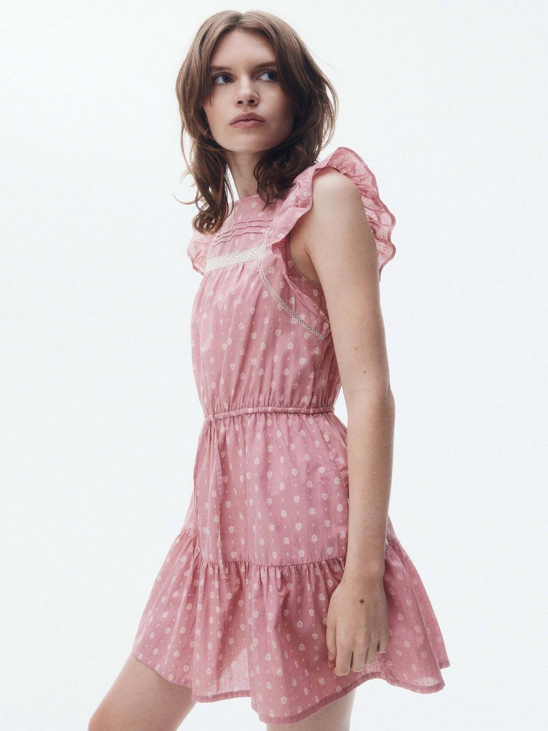 H&M Lace-Inset Cotton Dress