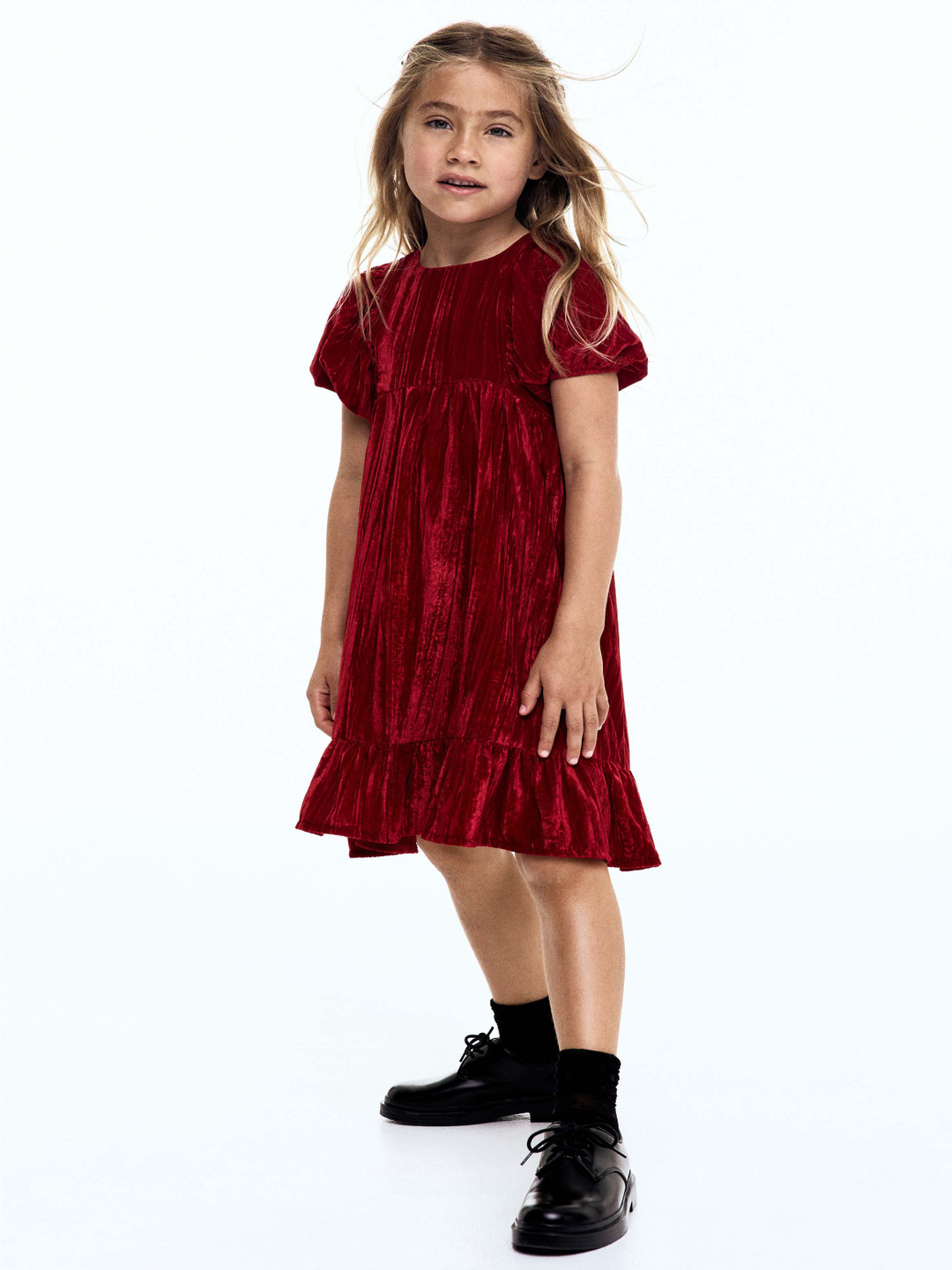 H&M Crushed-Velvet Dress