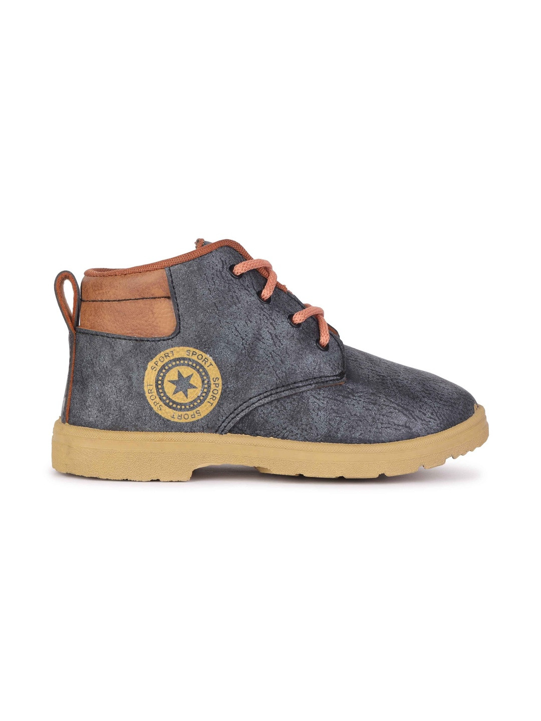 PENNEN Boys Textured Leather Sneakers