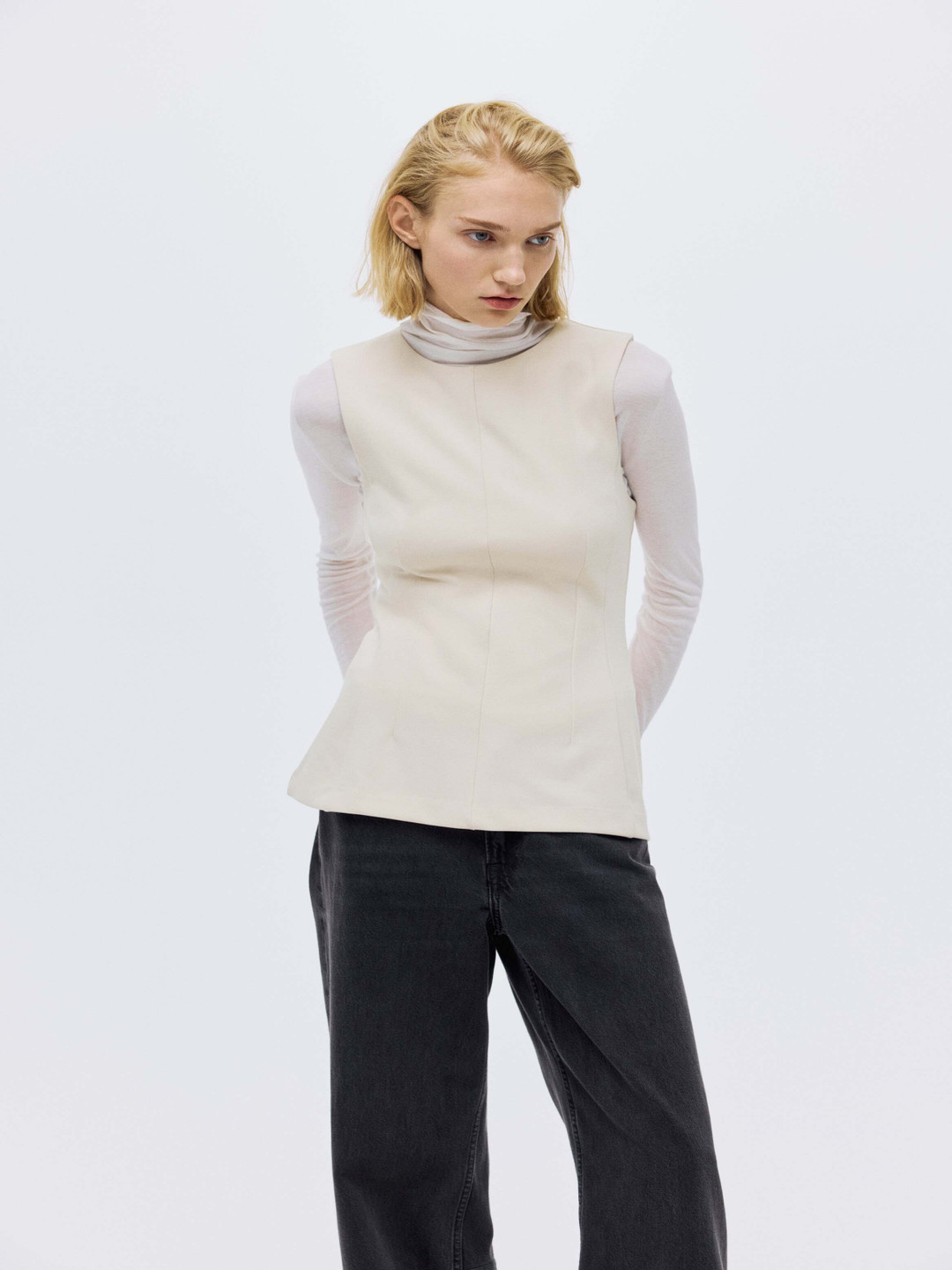 H&M Punto Di Roma Peplum Top