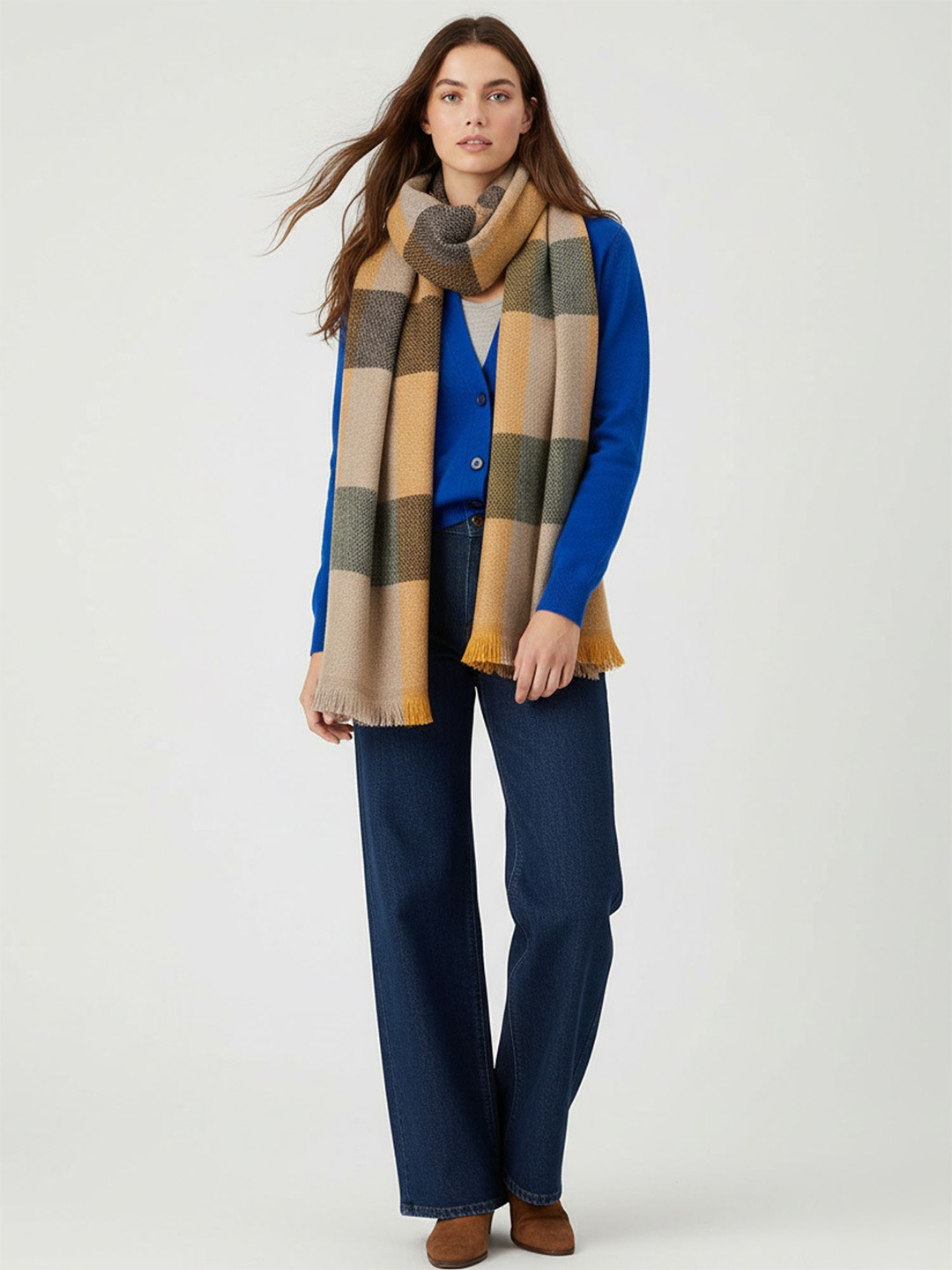Accessorize Women Checked Scarf