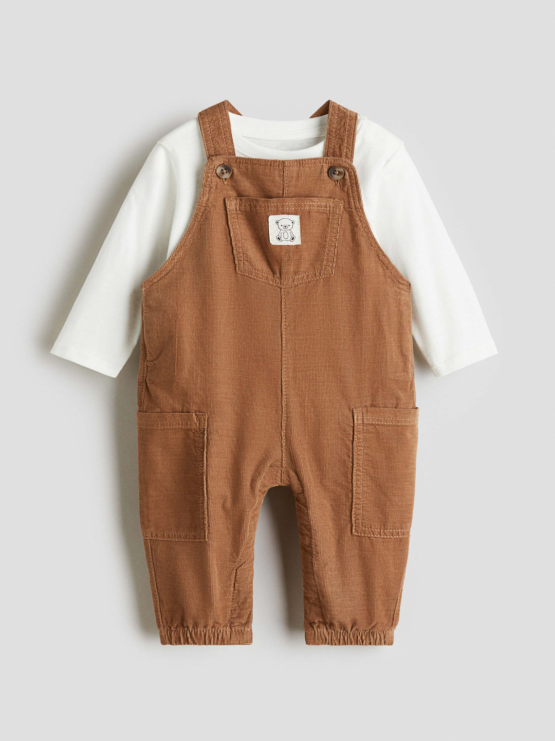 H&M Boys 2-Piece Dungarees & Top Set