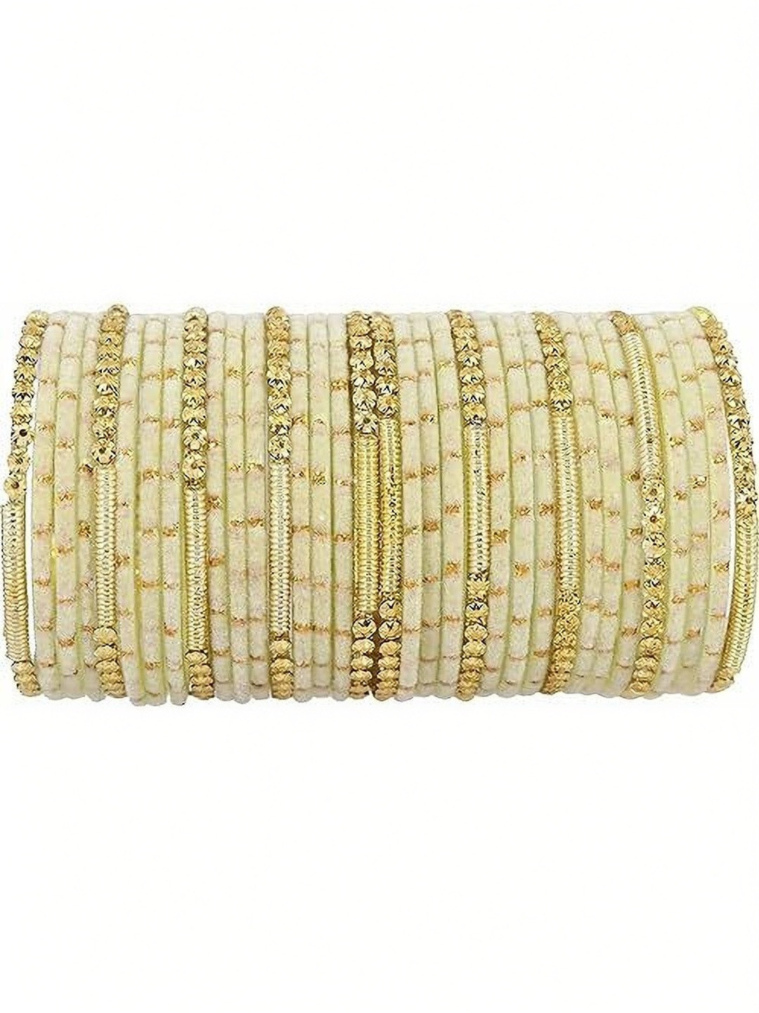 Instyle Forever Gold Glass Artificial Stones & Beads Bangle
