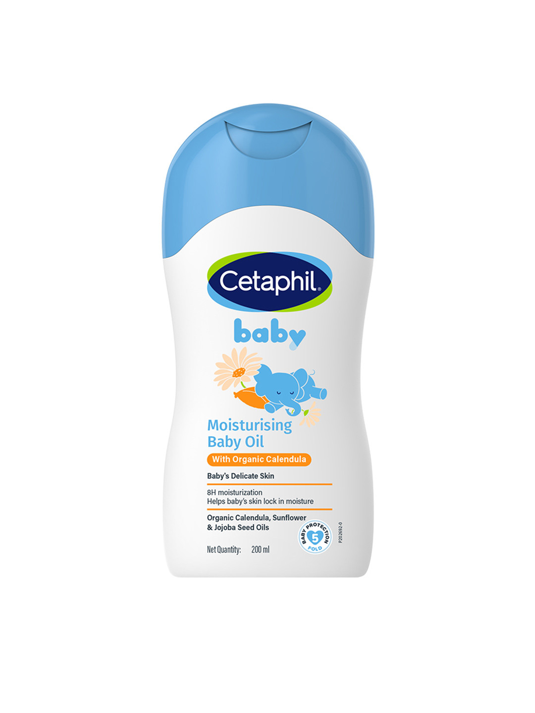 Cetaphil Baby Moisturising Oil with Organic Calendula, Sunflower & Jojoba Seed Oil - 200ml
