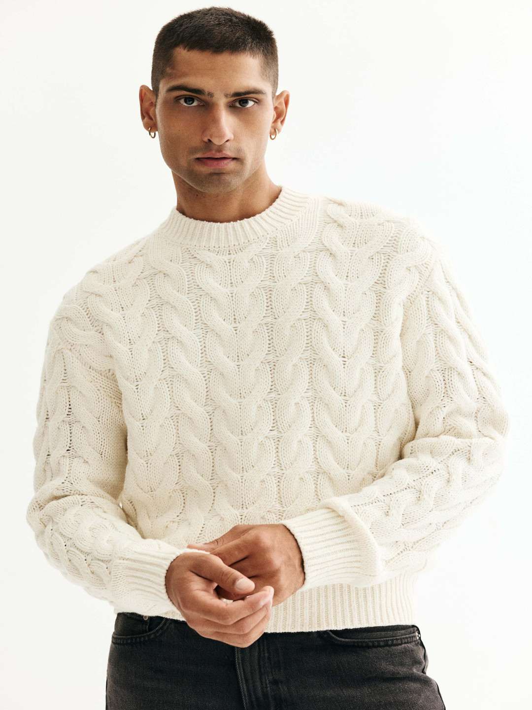 H&M Loose Fit Cable-Knit Jumper