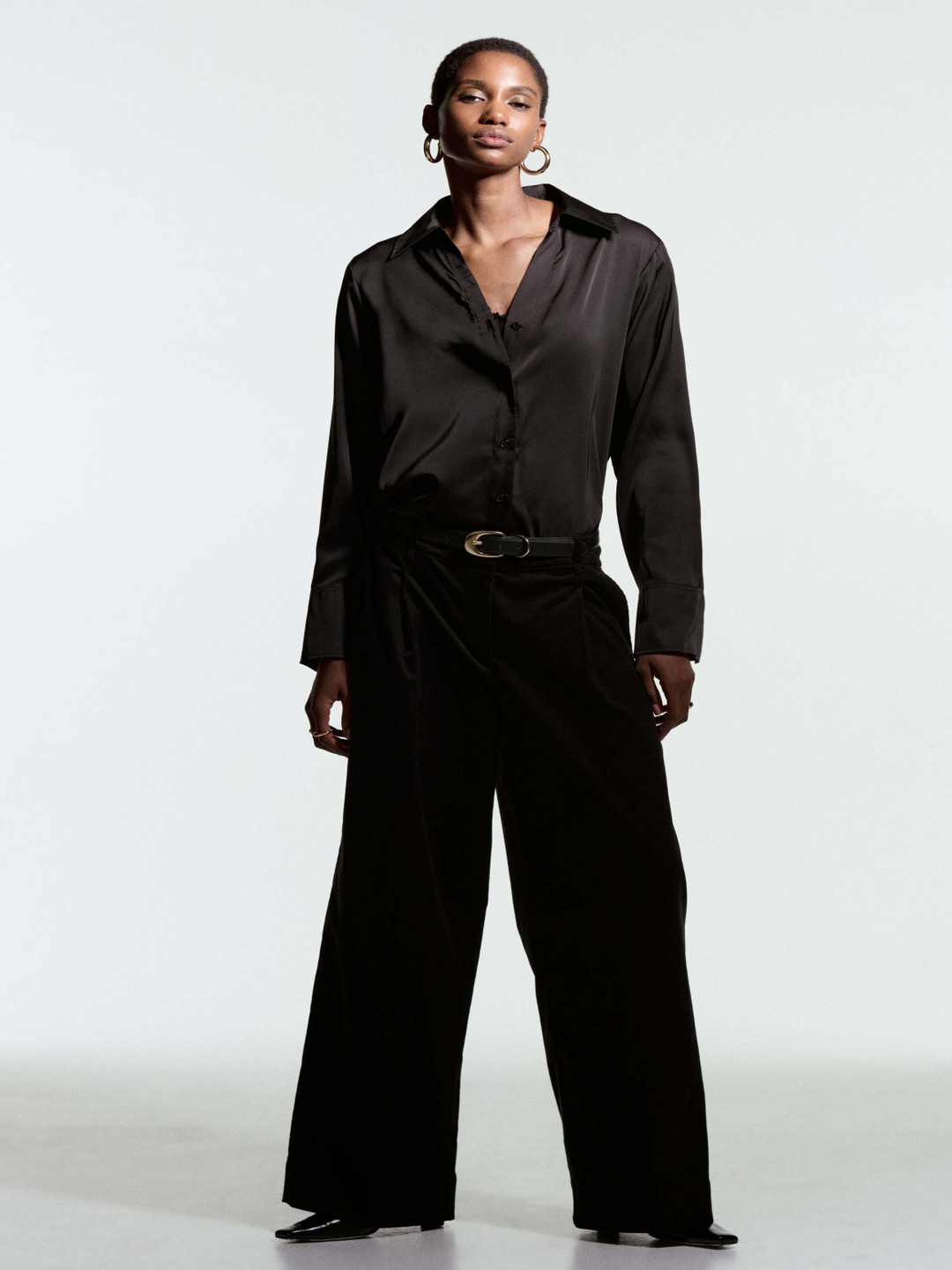 H&M Wide Corduroy Trousers