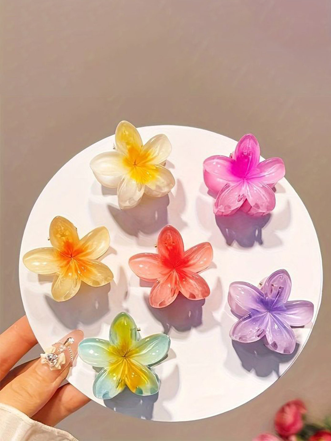 Elecsera Durable Elegant Set of 6 Claw Clips