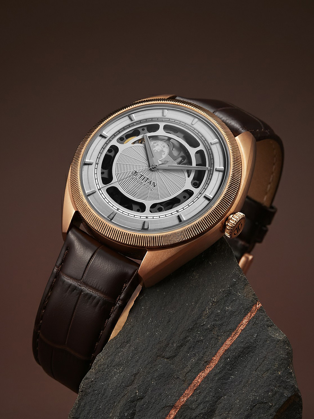 Titan Stellar Automatic Silver Round Dial Men's Watch - 10011QL01