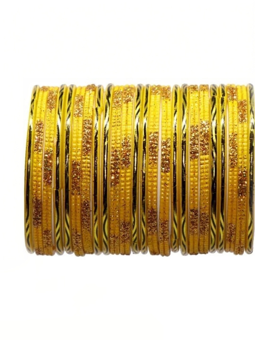 Instyle Forever Yellow Glass Bangles