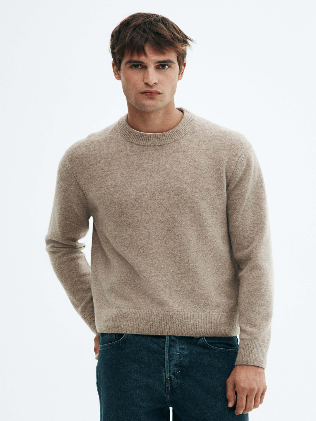 H&M Men Regular Fit Fine-knit Wool Jumper Sweater