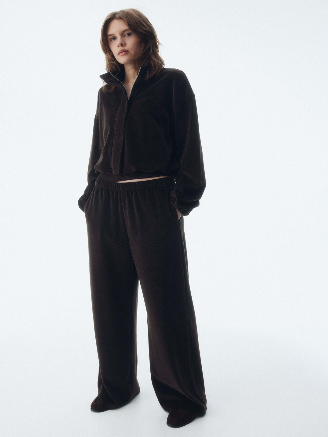 H&M Velour Pull-On Trousers