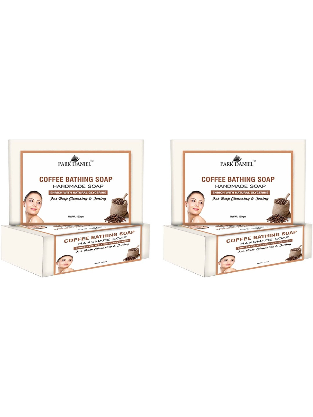 Park Daniel Set Of 2 Coffee Handmade Soap With Vitamin E - 100 g Each