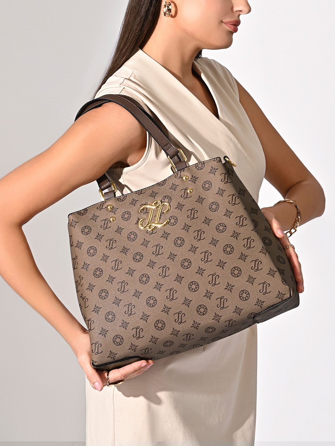 Lavie Signature Women Albany 3 Compartment Zip Details Satchel Handbag