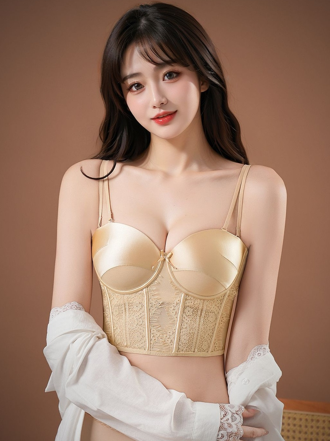 Secret Lives Lace Shaping Bra with 3/4 Coverage - Lifts, Gathers & Massages