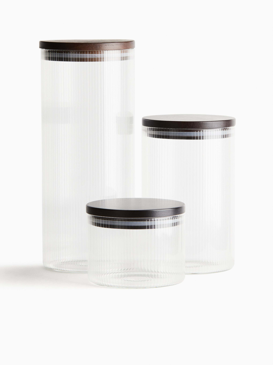 H&M Small Fluted Glass Jar