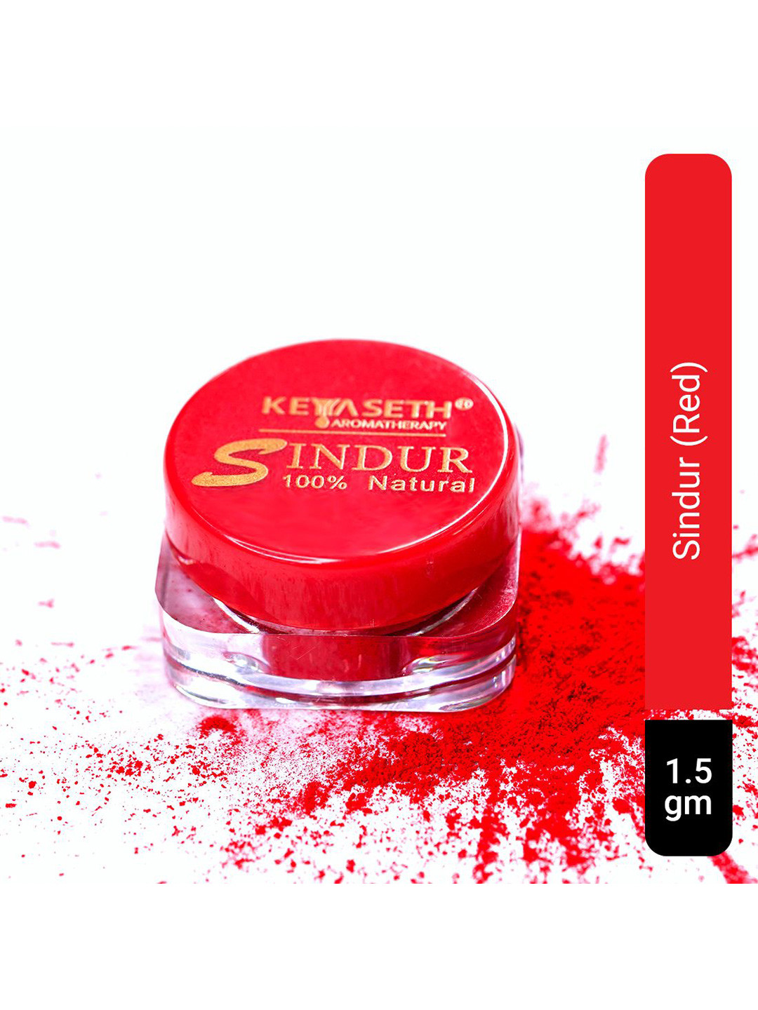 KEYA SETH AROMATHERAPY 100% Natural Talc Dust Sindoor - 1.5 g- Red
