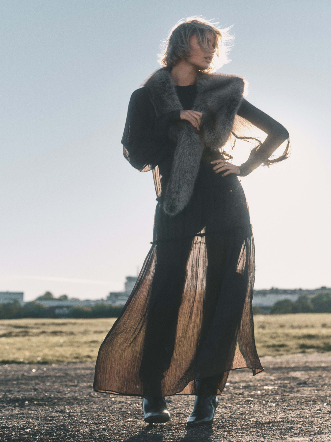 H&M Chiffon Maxi Dress