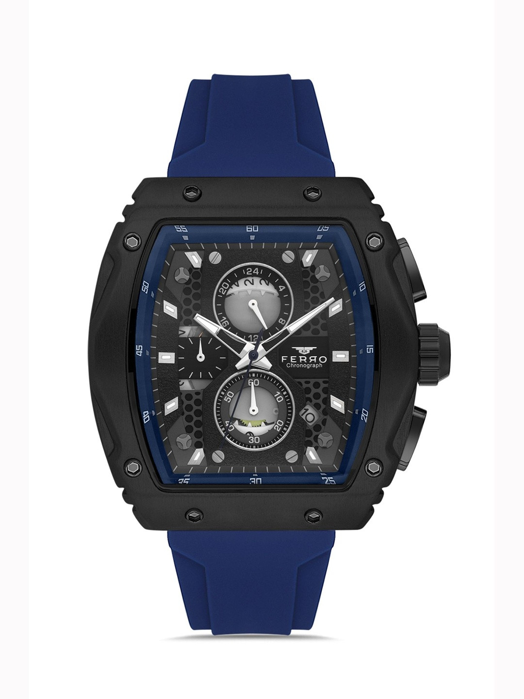 Ferro Men Brass Dial & Straps Analogue Watch FM11351D-ZA2