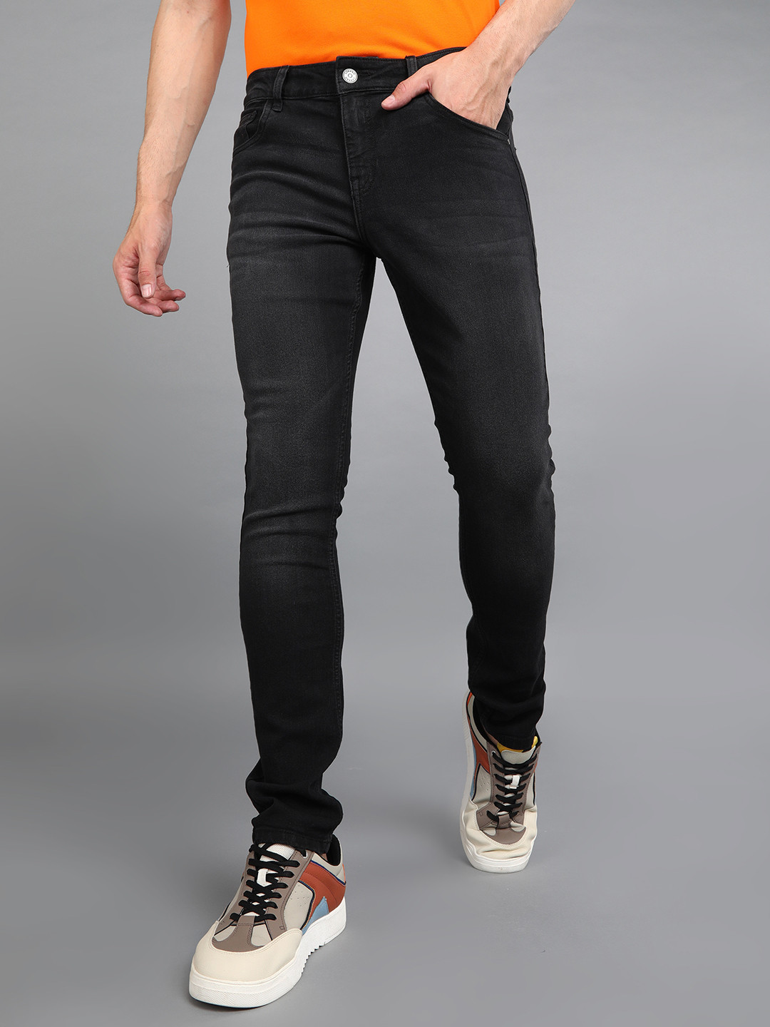 Urbano Fashion Men Clean Look No Fade Jeans