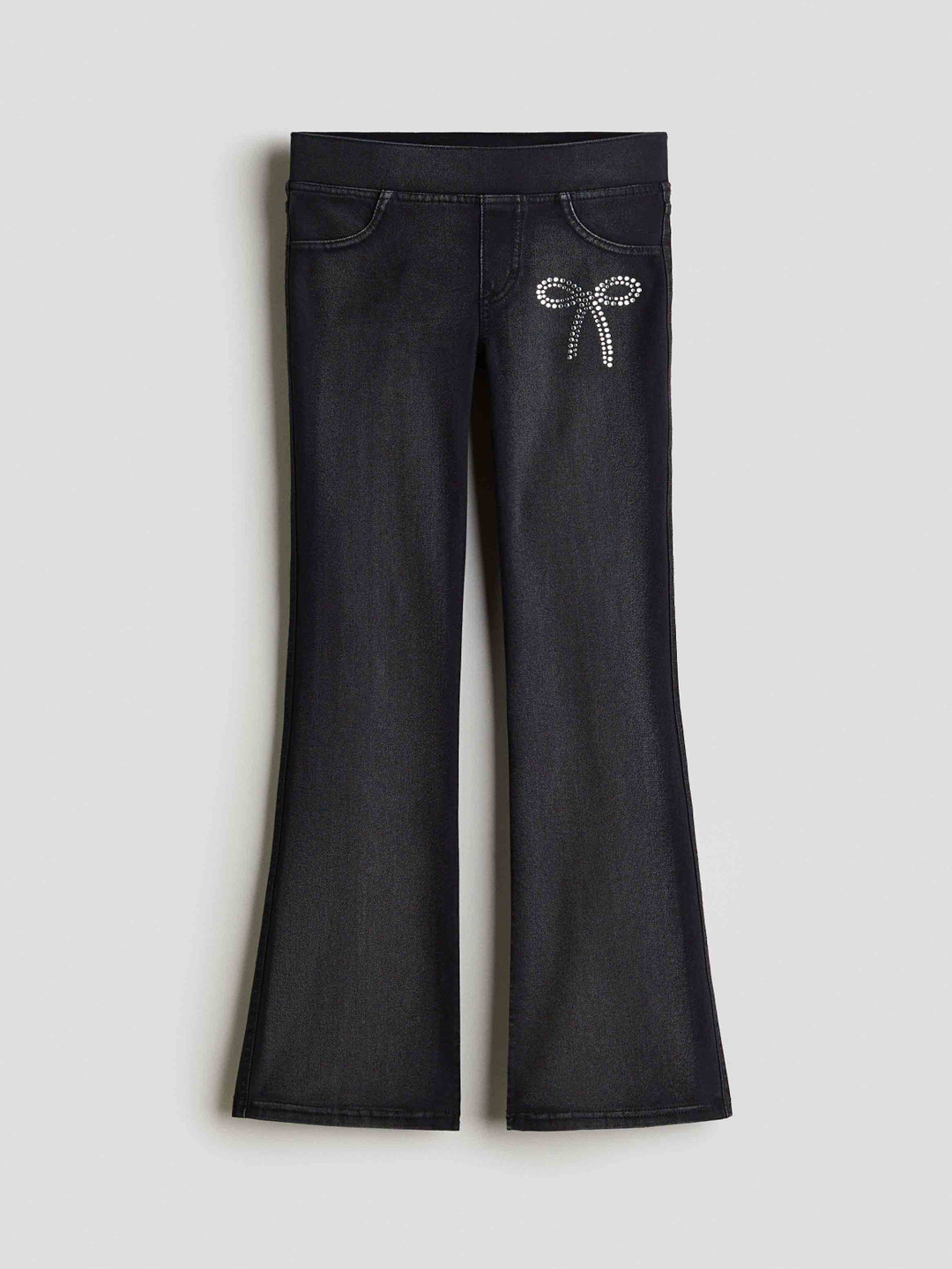 H&M Rhinestone-Embellished Flared Jeggings