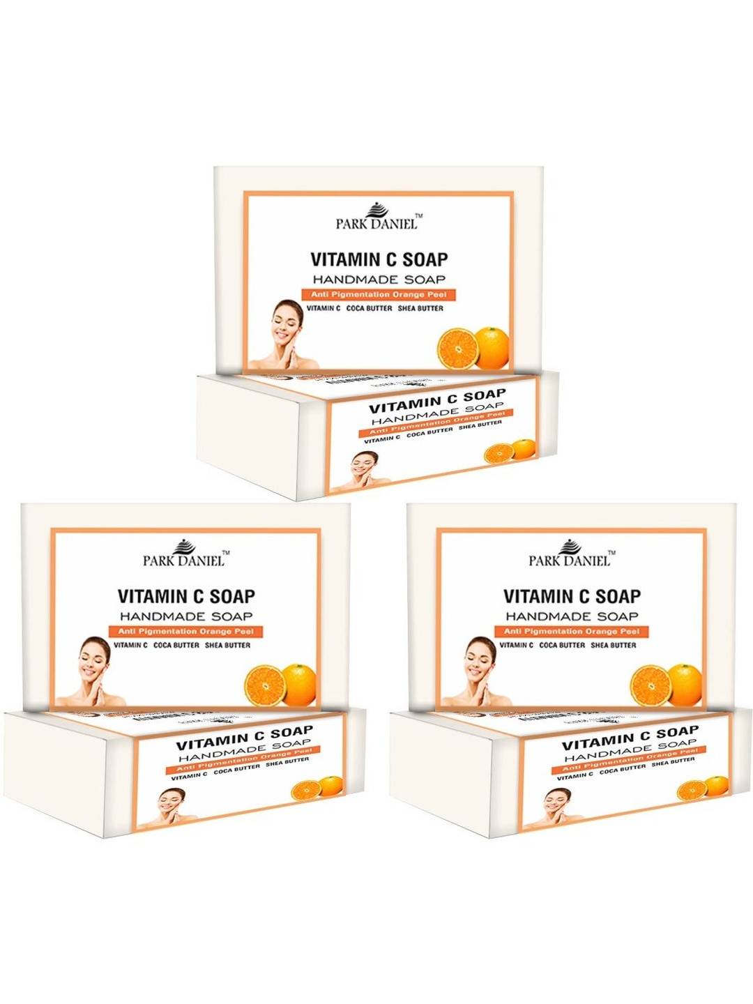 Park Daniel Set Of 3 Vitamin C Handmade Soap With Shea Butter - 100 g Each