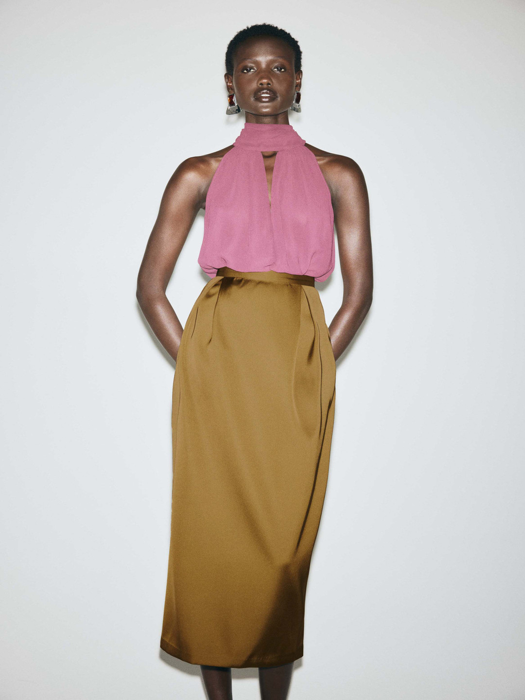 H&M Satin Tulip Skirt