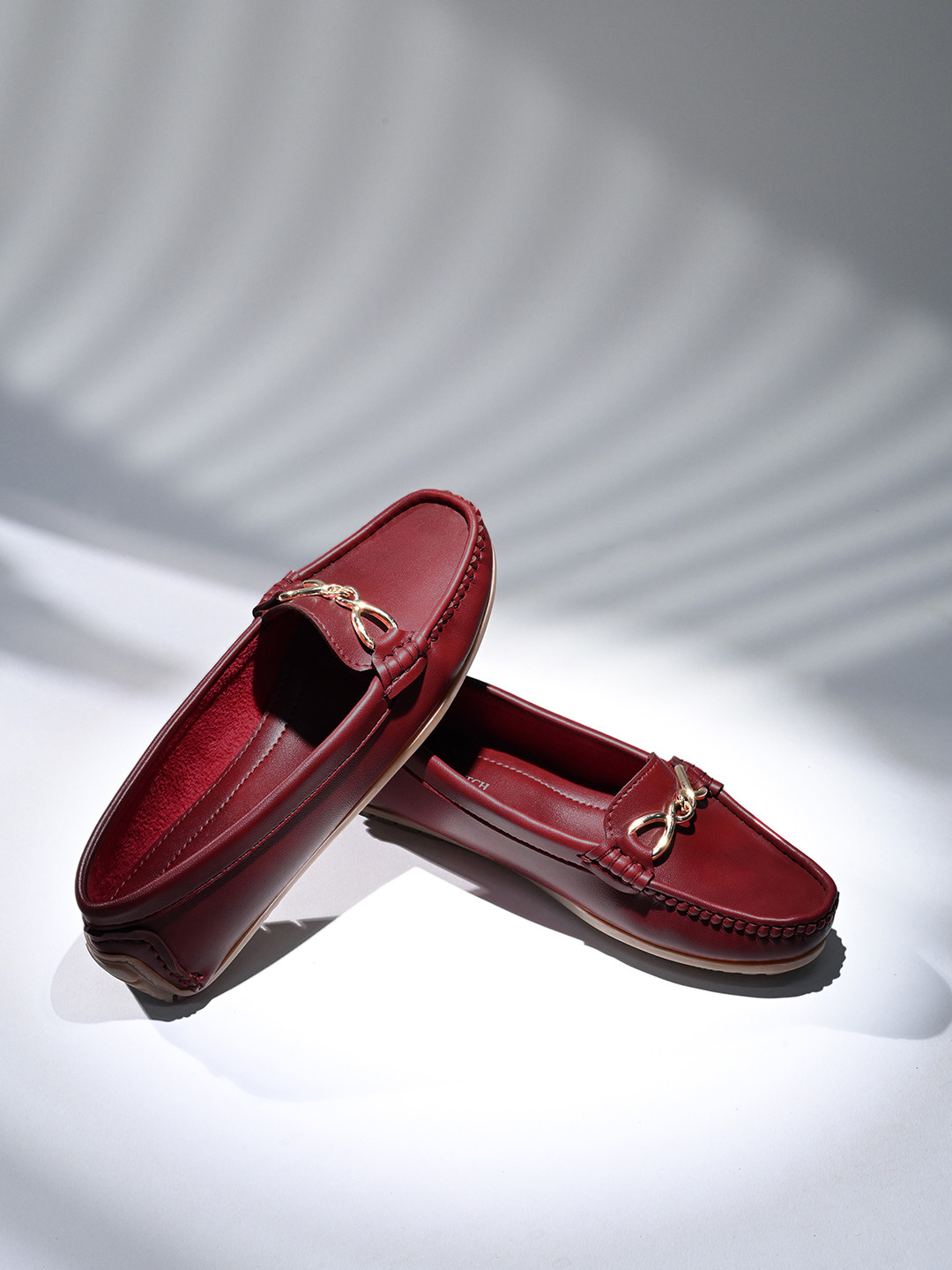 LOUIS STITCH Women's Rosewood Premium Solid Slip-On Casual Loafers