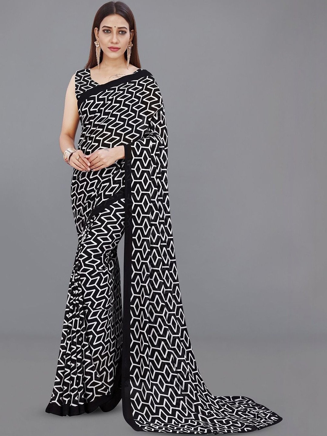 STYLETONE Poly Georgette Saree