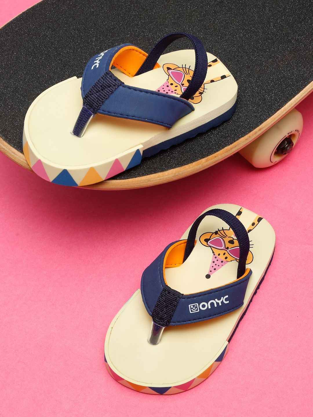 ONYC Unisex Kids Printed Thong Flip-Flops