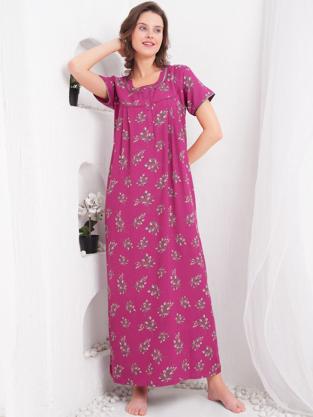 Sand Dune Printed Maxi Nightdress