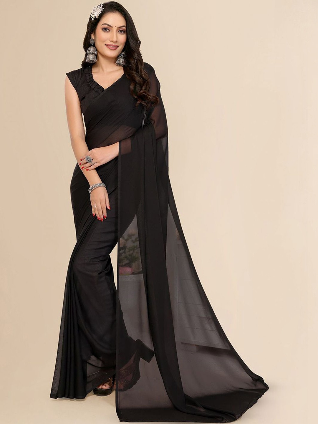 STYLETONE Poly Georgette Saree