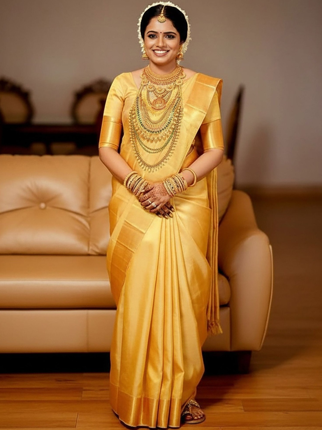 KALINI Silk Blend Banarasi Saree