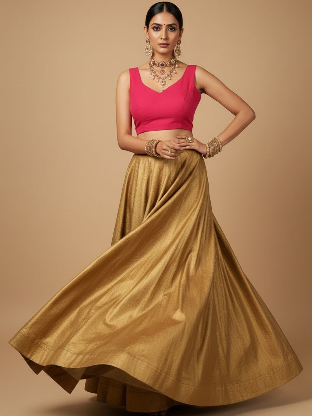 Niraha Padded V Neck Saree Blouse