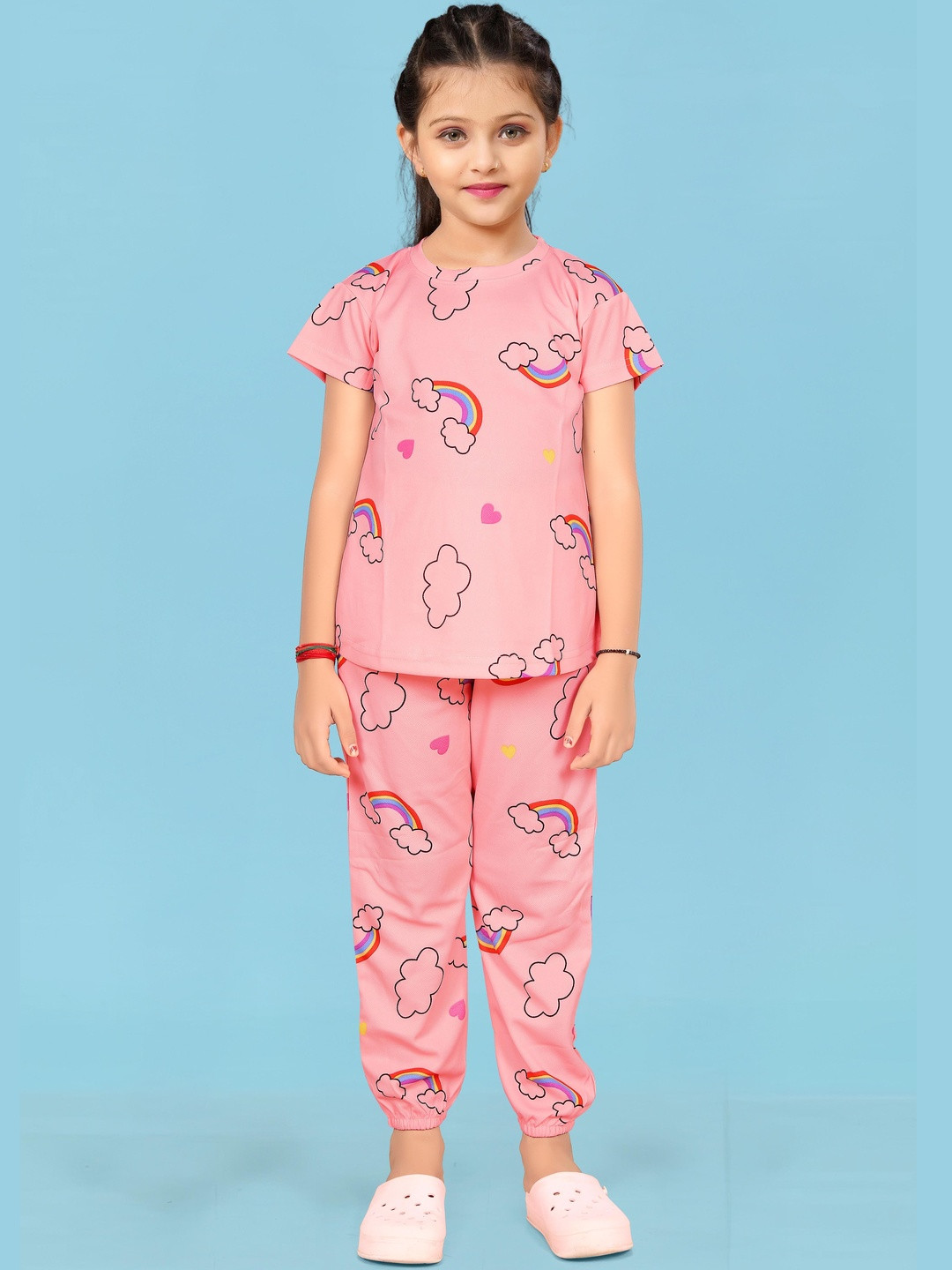 LITBABY Girls Conversational Printed Nightdress
