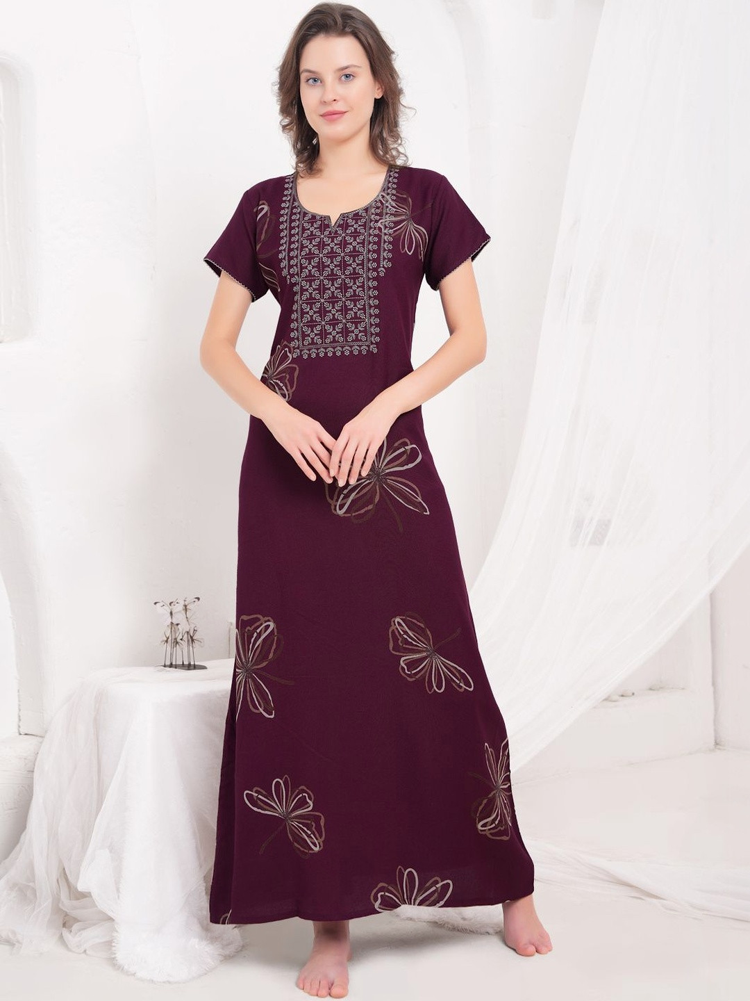 Sand Dune Printed Maxi Nightdress