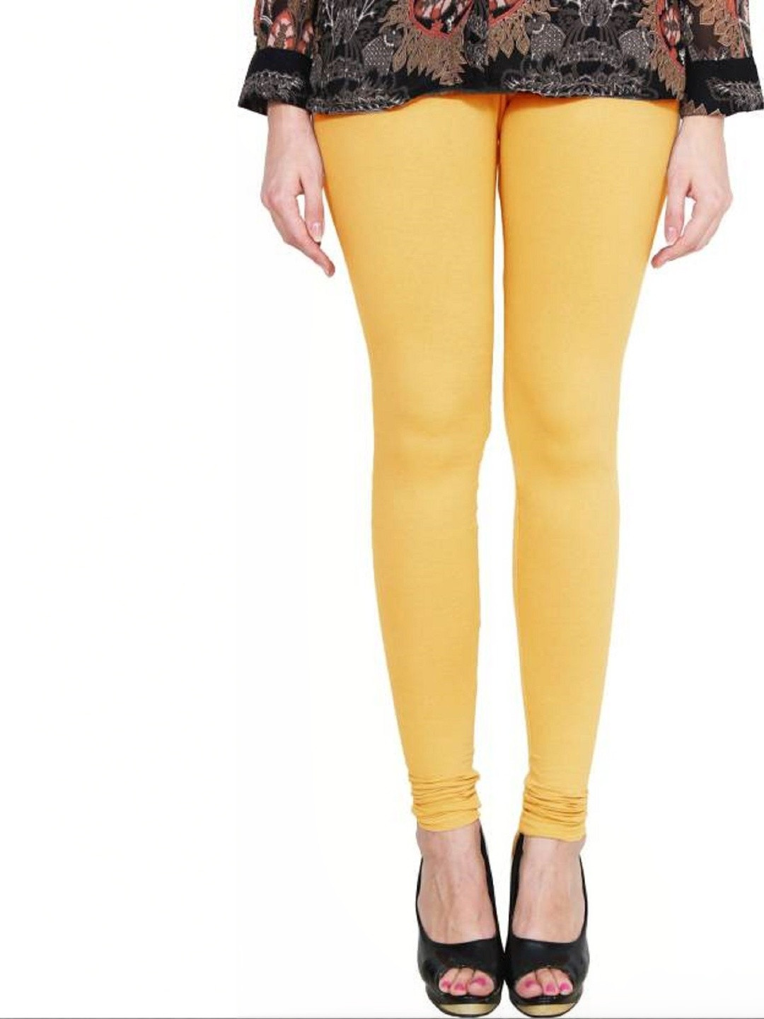 MIXFIT Straight-Fit Mid-Rise Churidar-Length Leggings