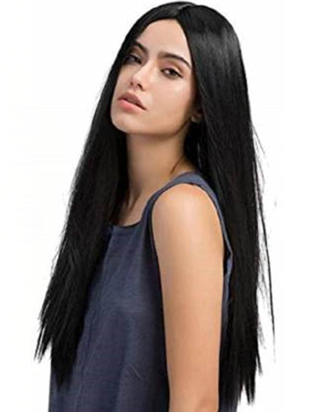 VIEWS Halo Straight Toupee Hair Extension - Black - 23 Inch