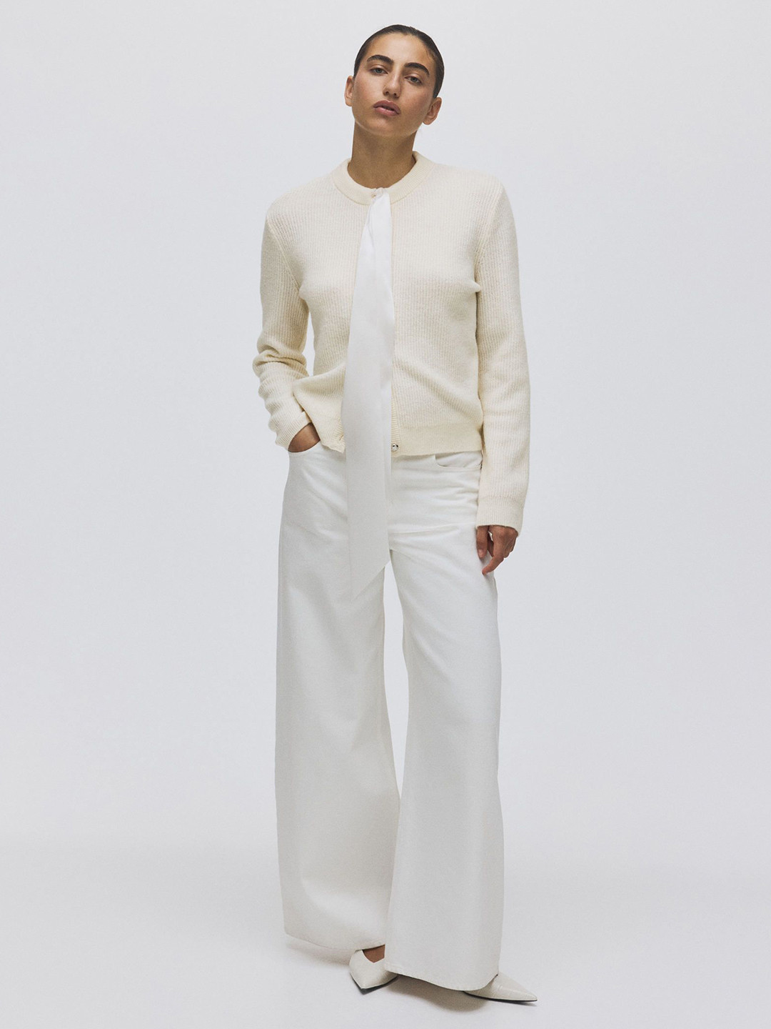 H&M Bow-Detail Cardigan