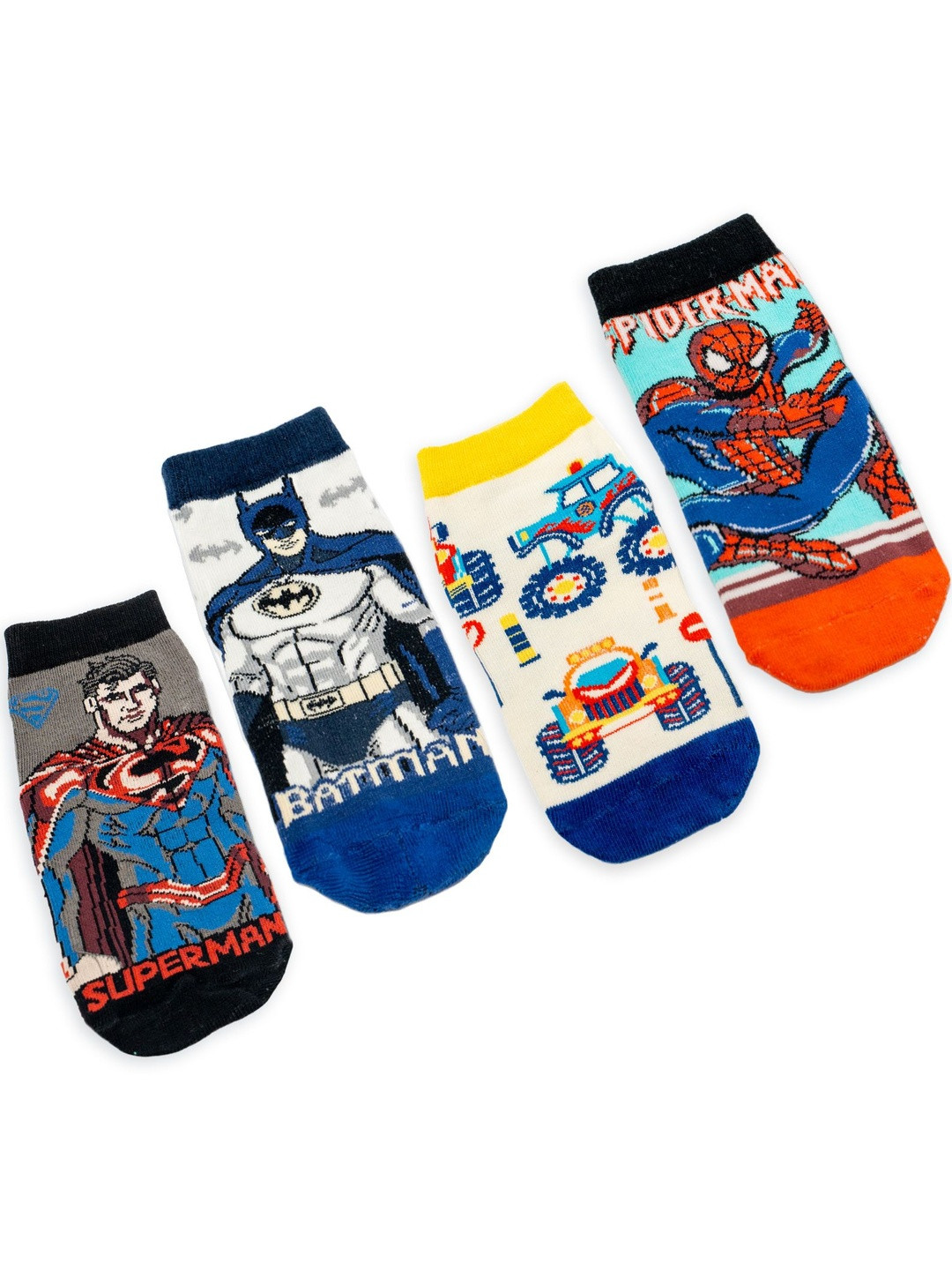 NEONERA Boys Pack Of 4 Heroic Fusion Patterned Ankle-Length Socks